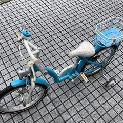 【18インチ自転車】補助輪付　ベスパ製❗️若林自転車　唐崎店　SALE中❗️の画像