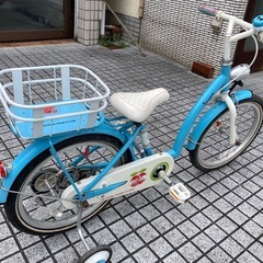 【18インチ自転車】補助輪付　ベスパ製❗️若林自転車　唐崎店　SALE中❗️の画像