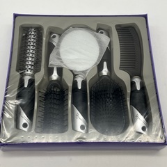 stp-3288 未開封品　高島礼子プロデュース　ブラシセット　５点セット　ヘアブラシ　ロールブラシ　スタイリングブラシ　コーム　ヘアケア　櫛　スタイリング　ヘアロールブラシ　ビューコーム　ハンドミラー　クッションブラシ　の画像