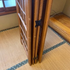 籐　ラタン　4連パーテーション　アジアン家具　衝立の画像