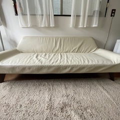 白　皮　2人掛け　3人掛け　ソファ　の画像