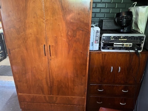 【2台セット ¥10,000】ヴィンテージ木製タンス｜収納力◎・上下セパレート式｜7/28〜30＠麻布十番でお渡し