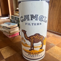 camel キャメル　タバコ　昭和レトロ　ヴィンテージ　ゴミ箱 スチールゴミ箱CAMEL キャメル煙草 たばこ タバコレトロ当時物