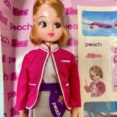 【新品未使用】【訳アリ】リカちゃん　ピーチ航空コラボ　peachの画像