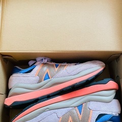 new balance M5740 GHB スニーカー パープルxオレンジ　写真追加の画像
