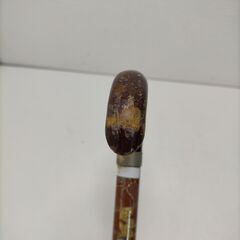 杖 ステッキ 軽量　 茶色　 折りたたみ 伸縮　高さ調整　250718-15Yの画像
