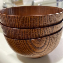 茶色のおわん（お味噌汁やスープに！）の画像