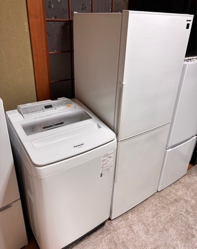 2018年製パナソニック洗濯機 & 2019年製シャープ冷蔵庫セット