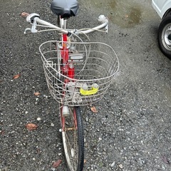 3段切り替え自転車　赤の画像