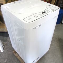 SHARP シャープ 洗濯機 ES-GE6DJ-W 洗濯容量6.0㎏ 標準使用水量80L 2019年製 説明書付 給水ホース付 動作OK 名古屋市近郊 配達可の画像