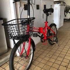 受付終了！折りたたみ自転車(防犯ネット、ダイヤルロック付き)の画像