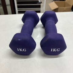 A2507-490  ダンベル 1kg×2 バラ売り不可 キズ 汚れありの画像