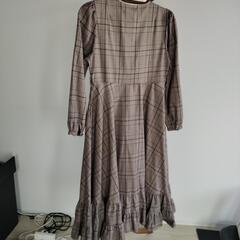 favorite ブラウンチェックのワンピースの画像