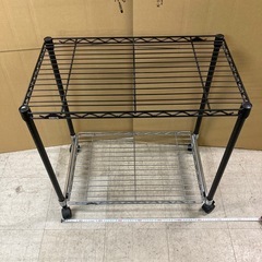 HOME ERECTA ホームエレクター スチールラック 2段 キャスター付きの画像