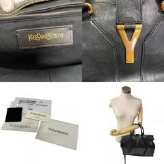 イヴサンローラン YVES SAINT LAURENT トートバッグ カバス シック ハンドバッグ ショルダーバッグ ブラックの画像