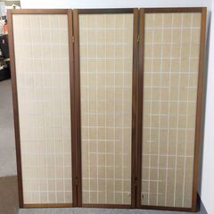 △ 和風パーテーション パーテーション 間仕切り 屏風 和家具 障子の破れあり 現状渡しの画像