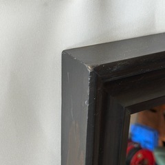 【武蔵小山店】　IKEA　イケア　HEMNES　ヘムネス　イケアミラー　姿見　スタンドミラー　ウォールミラー　全身鏡　壁掛け鏡　廃盤品　大型ミラー　北欧ミラー　ブラックミラー　黒フレーム　鏡　インテリアミラー　ミラーの画像