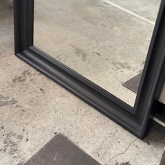 【武蔵小山店】　IKEA　イケア　HEMNES　ヘムネス　イケアミラー　姿見　スタンドミラー　ウォールミラー　全身鏡　壁掛け鏡　廃盤品　大型ミラー　北欧ミラー　ブラックミラー　黒フレーム　鏡　インテリアミラー　ミラーの画像
