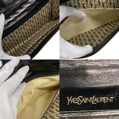 イヴサンローラン YVES SAINT LAURENT クラッチバッグ キルティング ヴィンテージ セカンドバッグ ポーチ ブラックの画像