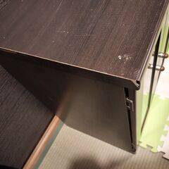 【引取③】　海老名★キャビネット.★黒★棚★収納★TV台★★中古品★★の画像