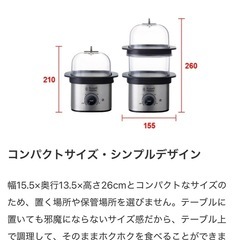 【新品】電気蒸し器。ラッセルホブス スィックスチーマーの画像