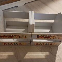 お取引中・可愛い木製の収納ボックス２つの画像