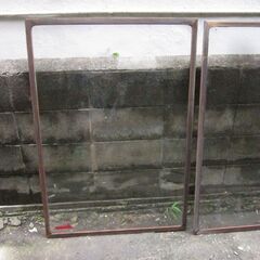 昭和ガラス、建具　大3枚、小7枚の画像
