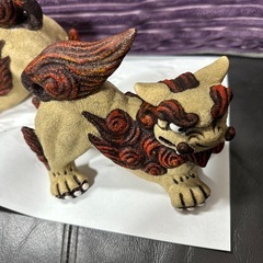 大獅子(横)ペアシーサーの画像