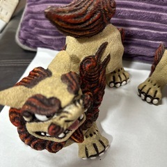 大獅子(横)ペアシーサーの画像