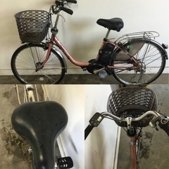 △ q 岐阜発/パナソニック/viviEX/電動アシスト自転車/24インチ/3段変速/バッテリー8Ah/充電器なし/走行確認/現状品/管14s/R7.5/3 △の画像