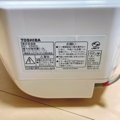 TOSHIBA　炊飯器　RC-10MSD 5合炊き　の画像