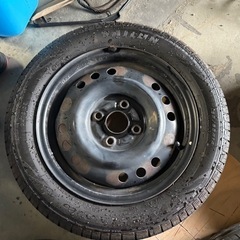 タイヤ＆鉄ホイールセット　155/65/R14 残溝
車検OKの画像