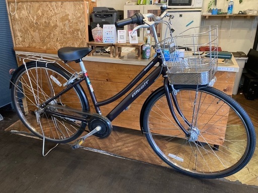 【訳あり！ブリヂストンアルベルト前後タイヤ・チューブ新品！】 アルミフレーム　一発二錠 LEDオートライト　内装5段　27インチ自転車　ブラウン