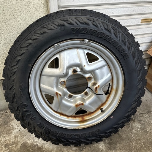 ジムニー JB23 背面タイヤ アルミホイール ジオランダー ATタイヤ