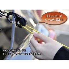 @200　新品 未使用 カラビナ ロープラチェット ブラックの画像