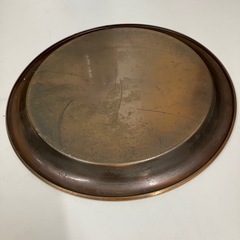 H2507-494 池田満寿夫 純銅製トレイ 皿 直径25cm 中古の画像