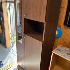 下駄箱　シューボックス　ミラー付きの画像