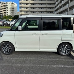 【個人】スペーシアカスタム XS ターボ　車検ほぼ2年付き　電動スライドドア片側　軽自動車　修復歴無しの画像