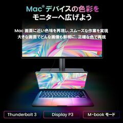 ベンキュージャパン BenQ AQCOLORシリーズ Thunderbolt3対応モニター PD2725U (27型/4K/DisplayHDR 400/IPS/ノングレア/広色域/Thunderbolt 3/65W給電/CAD/KVM機能/MST接続/スピーカー付/高さ調整/回転)②の画像