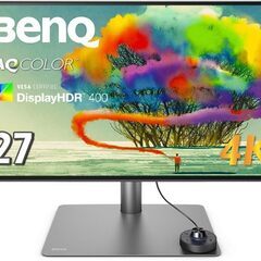 ベンキュージャパン BenQ AQCOLORシリーズ Thunderbolt3対応モニター PD2725U (27型/4K/DisplayHDR 400/IPS/ノングレア/広色域/Thunderbolt 3/65W給電/CAD/KVM機能/MST接続/スピーカー付/高さ調整/回転)②の画像