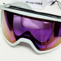 【美品】SALOMON AKSIUM 2.0/スキー スノーボードゴーグル/WHITE MOSS/L47641300の画像