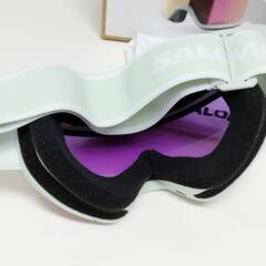 【美品】SALOMON AKSIUM 2.0/スキー スノーボードゴーグル/WHITE MOSS/L47641300の画像