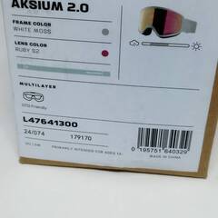 【美品】SALOMON AKSIUM 2.0/スキー スノーボードゴーグル/WHITE MOSS/L47641300の画像