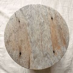 木製無垢小型スツール　φ27cm  H25cm の画像