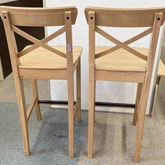 IKEA/イケア　カウンターチェアー　INGOLF　2脚セット　（別途2脚あり）　【G11091】の画像