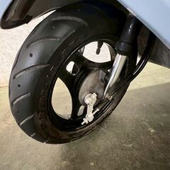 SUZUKI スズキ Let's4 レッツフォー 50cc 原付バイク 動作品 ヘルメット付 中古車 ブルー スクーター A0085の画像