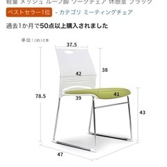 オフィスチェア　スタッキングの画像