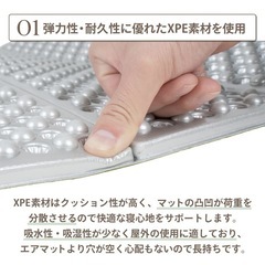 @1500　新品 キャンプ マット アルミ レジャーマット フォーム マット 防水 XPE素材  超軽量 折りたたみ ポータブル 防災 山登り 車中泊 お花見 ヨガ ピクニック アウトドアの画像