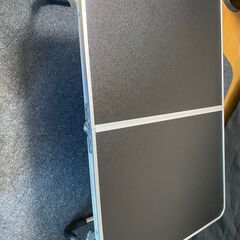 アウトドアテーブル キャンプテーブル ロールテーブル レジャーテーブル アウトドア 軽量 バーベキュー コンパクト 折りたたみ式 (ブラック)の画像