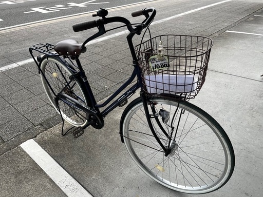 【完売御礼】【大人用】整備済中古自転車 サイモト27型ミルク 紺色 <自転車のオオムラ 静岡店>